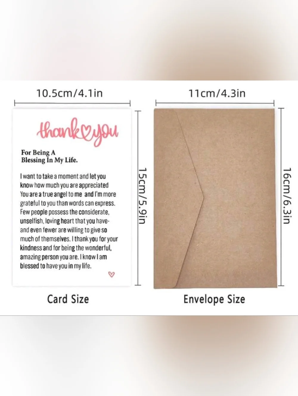 🎈4-$10🎈Thank You Card Greeting New!